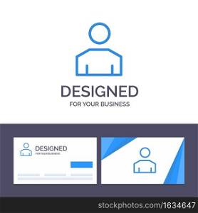 Creative Business Card and Logo template Avatar, Male, People, Profile Vector Illustration