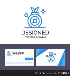 Creative Business Card and Logo template Award, Award Badge, Award Ribbon, Badge Vector Illustration