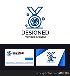 Creative Business Card and Logo template Award, Medal, Ireland Vector Illustration
