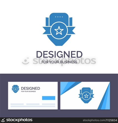 Creative Business Card and Logo template Badge, Club, Emblem, Shield, Sport Vector Illustration