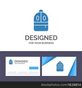Creative Business Card and Logo template Bag, Back bag, Study, Read Vector Illustration