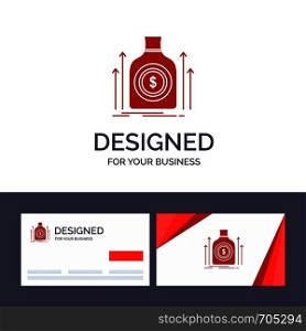 Creative Business Card and Logo template Bag, Money, Dollar, Fund, Loan Vector Illustration
