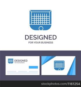 Creative Business Card and Logo template Ball, Gate, Goalpost, Net, Soccer Vector Illustration