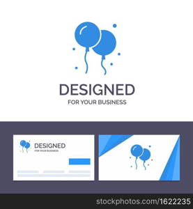 Creative Business Card and Logo template Balloon, Fly, Canada Vector Illustration