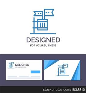 Creative Business Card and Logo template Ballot, Boycott, Election, Garbage, Junk Vector Illustration