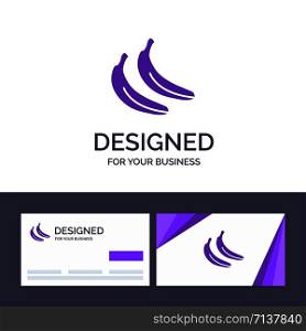 Creative Business Card and Logo template Banana, Food, Fruit Vector Illustration