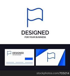 Creative Business Card and Logo template Basic, Flag, Ui Vector Illustration