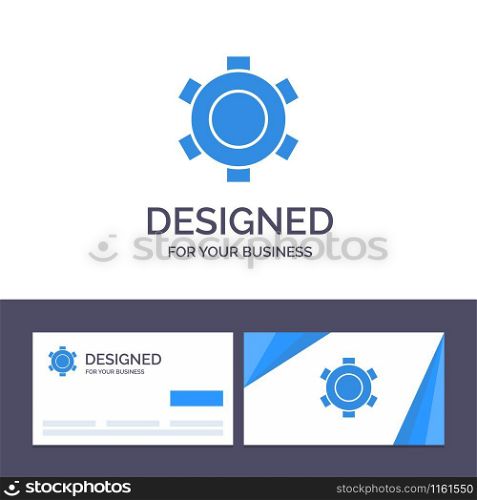 Creative Business Card and Logo template Basic, Gear, Setting, Ui Vector Illustration