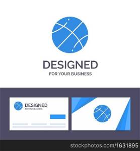 Creative Business Card and Logo template Basketball, Ball, Game, Education Vector Illustration