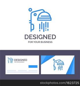 Creative Business Card and Logo template Bathroom, Clean, Shower Vector Illustration
