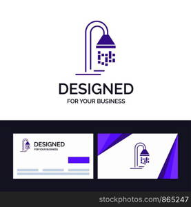 Creative Business Card and Logo template Bathroom, Hotel, Service, Shower Vector Illustration