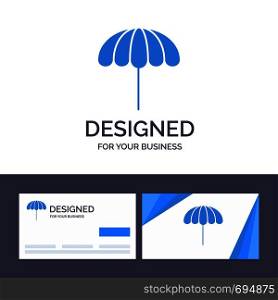 Creative Business Card and Logo template Beach, Umbrella, Weather, Wet Vector Illustration