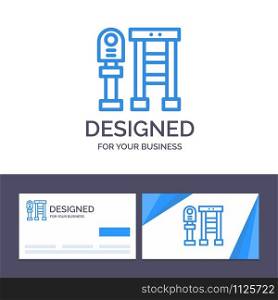 Creative Business Card and Logo template Bench, Bus, Station, Stop Vector Illustration