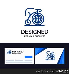 Creative Business Card and Logo template Big, Bike, Dream, Inspiration Vector Illustration