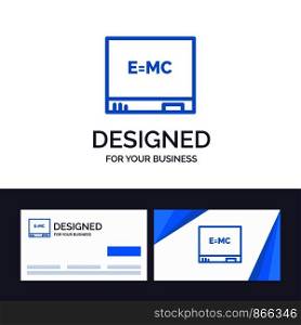 Creative Business Card and Logo template Board, Education, Formula Vector Illustration