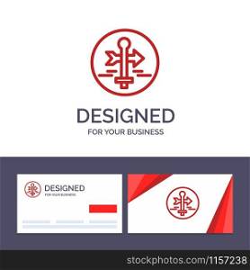 Creative Business Card and Logo template Board, Guide, Map, Map Pointer, Travel Vector Illustration