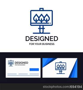 Creative Business Card and Logo template Board, Sign, Easter Vector Illustration