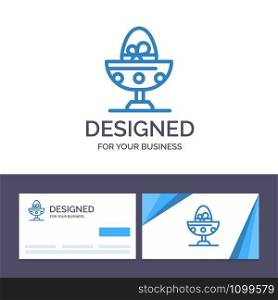Creative Business Card and Logo template Boiled, Boiled Egg, Easter, Egg, Food Vector Illustration