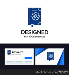 Creative Business Card and Logo template Book, Flower, Text, Spring Vector Illustration