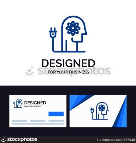 Creative Business Card and Logo template Boosting, Ability, Boosting, Knowledge, Mind Vector Illustration