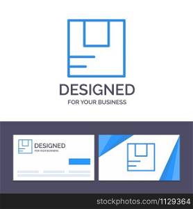 Creative Business Card and Logo template Box, Good, Logistic, Transportation Vector Illustration