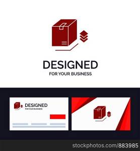 Creative Business Card and Logo template Box, Surprise, Packing, Bundle Vector Illustration