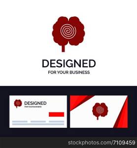 Creative Business Card and Logo template Brain, Head, Hypnosis, Psychology Vector Illustration