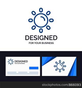 Creative Business Card and Logo template Brightness, Light, Sun, Shine Vector Illustration