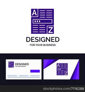 Creative Business Card and Logo template Browser, Web, Code, Internet Vector Illustration