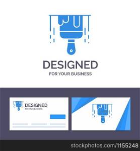 Creative Business Card and Logo template Brush, Construction, Paint Vector Illustration