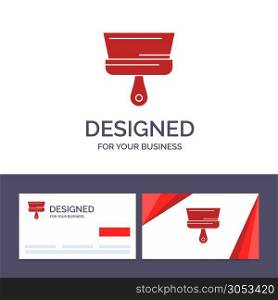 Creative Business Card and Logo template Brush, Paint, Paintbrush, Tool Vector Illustration