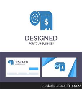 Creative Business Card and Logo template Budget, Consumption, Costs, Expenses, Finance Vector Illustration