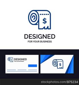 Creative Business Card and Logo template Budget, Consumption, Costs, Expenses, Finance Vector Illustration