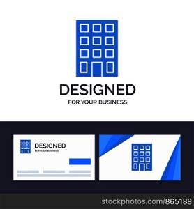 Creative Business Card and Logo template Building, Buildings, Construction Vector Illustration
