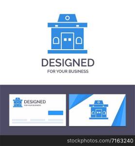 Creative Business Card and Logo template Building, Office, Ticket, Urban Vector Illustration
