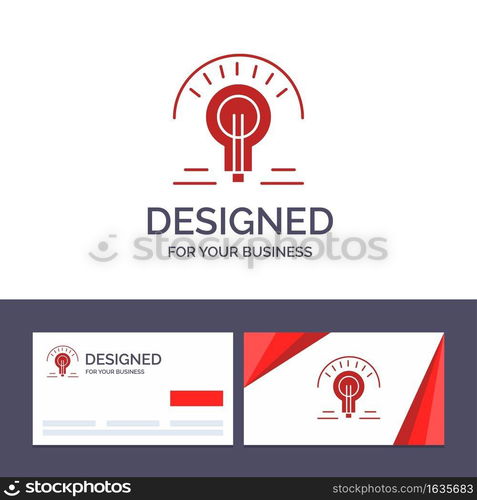 Creative Business Card and Logo template Bulb, Light, Light Bulb, Tips Vector Illustration