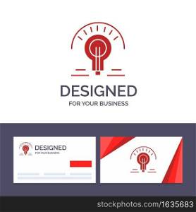 Creative Business Card and Logo template Bulb, Light, Light Bulb, Tips Vector Illustration