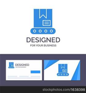 Creative Business Card and Logo template Bulldozer, Construction, Crane Vector Illustration