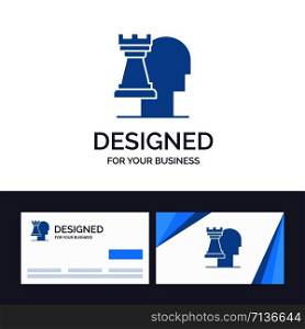 Creative Business Card and Logo template Business, Decisions, Modern, Strategic Vector Illustration