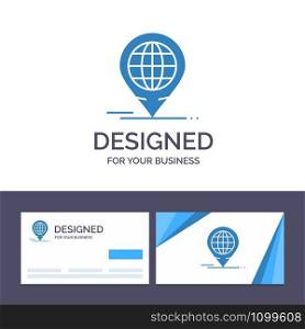 Creative Business Card and Logo template Business, Forum, Global, Modern Vector Illustration