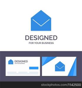 Creative Business Card and Logo template Business, Mail, Message, Open Vector Illustration