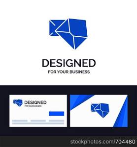 Creative Business Card and Logo template Business, Mail, Message, Open Vector Illustration