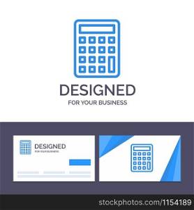 Creative Business Card and Logo template Calculator, Calculate, Education Vector Illustration