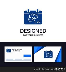 Creative Business Card and Logo template Calendar, Flower, Day, Spring Vector Illustration
