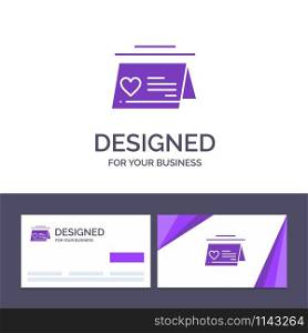 Creative Business Card and Logo template Calendar, Love, Married, Wedding Vector Illustration