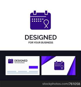 Creative Business Card and Logo template Calendar, Love, Operation, Date Vector Illustration
