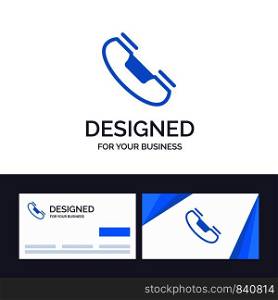 Creative Business Card and Logo template Call, Contact, Phone, Telephone, Ring Vector Illustration