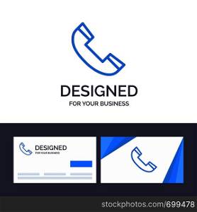 Creative Business Card and Logo template Call, Contact, Phone, Telephone Vector Illustration