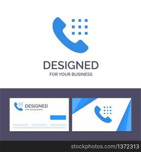 Creative Business Card and Logo template Call, Dial, Phone, Keys Vector Illustration
