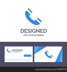 Creative Business Card and Logo template Call, Interface, Phone, Ui Vector Illustration